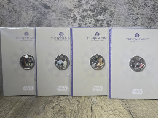 Star Wars Coloured 50p UK, Box Set 2023 (4 display set)