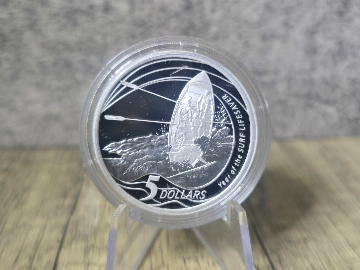 Year of Surf Lifesaver $5 Silver Proof 2007 (36.31g)