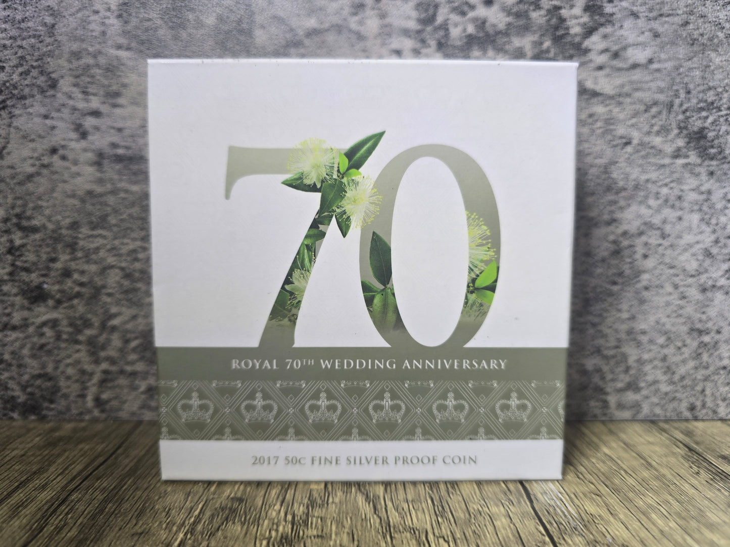 70th Royal Wedding Anniversary proof 50c 2017