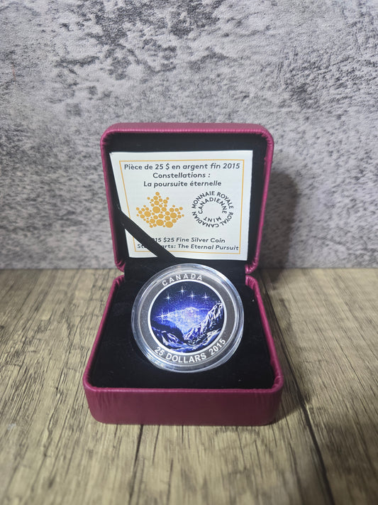 Star Charts and Constellations 2015 Canada $20 Silver Proof