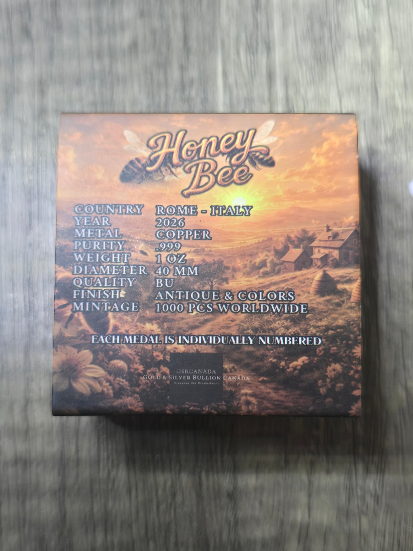 Copper Honey Bee 1oz 2026
