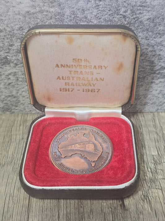 Trans-Australian Railway 50th Anniversary (1917-1967) Medallion