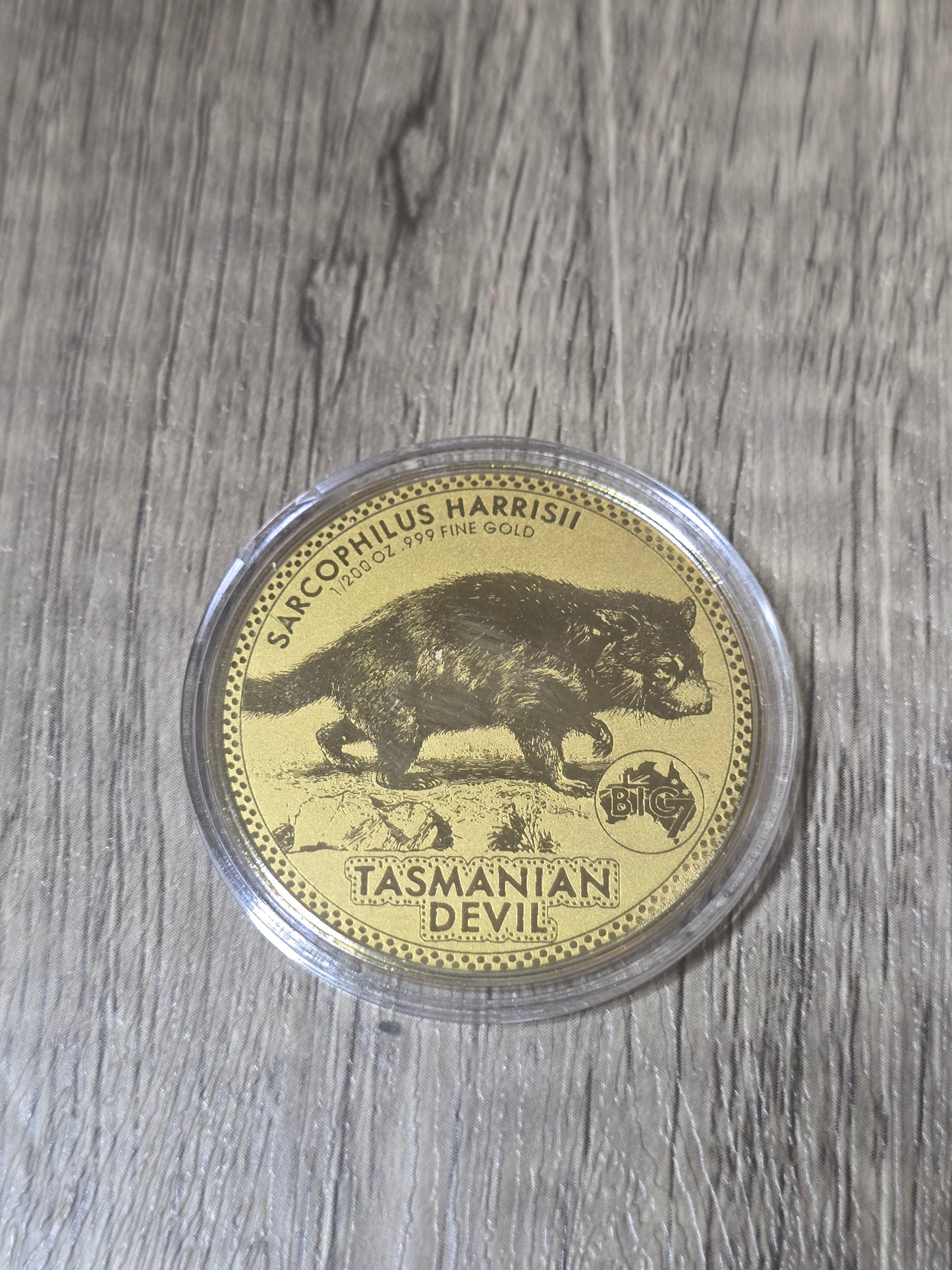 Tasmanian Devil 1/200th gold, 3000 Francs Tchad 2024