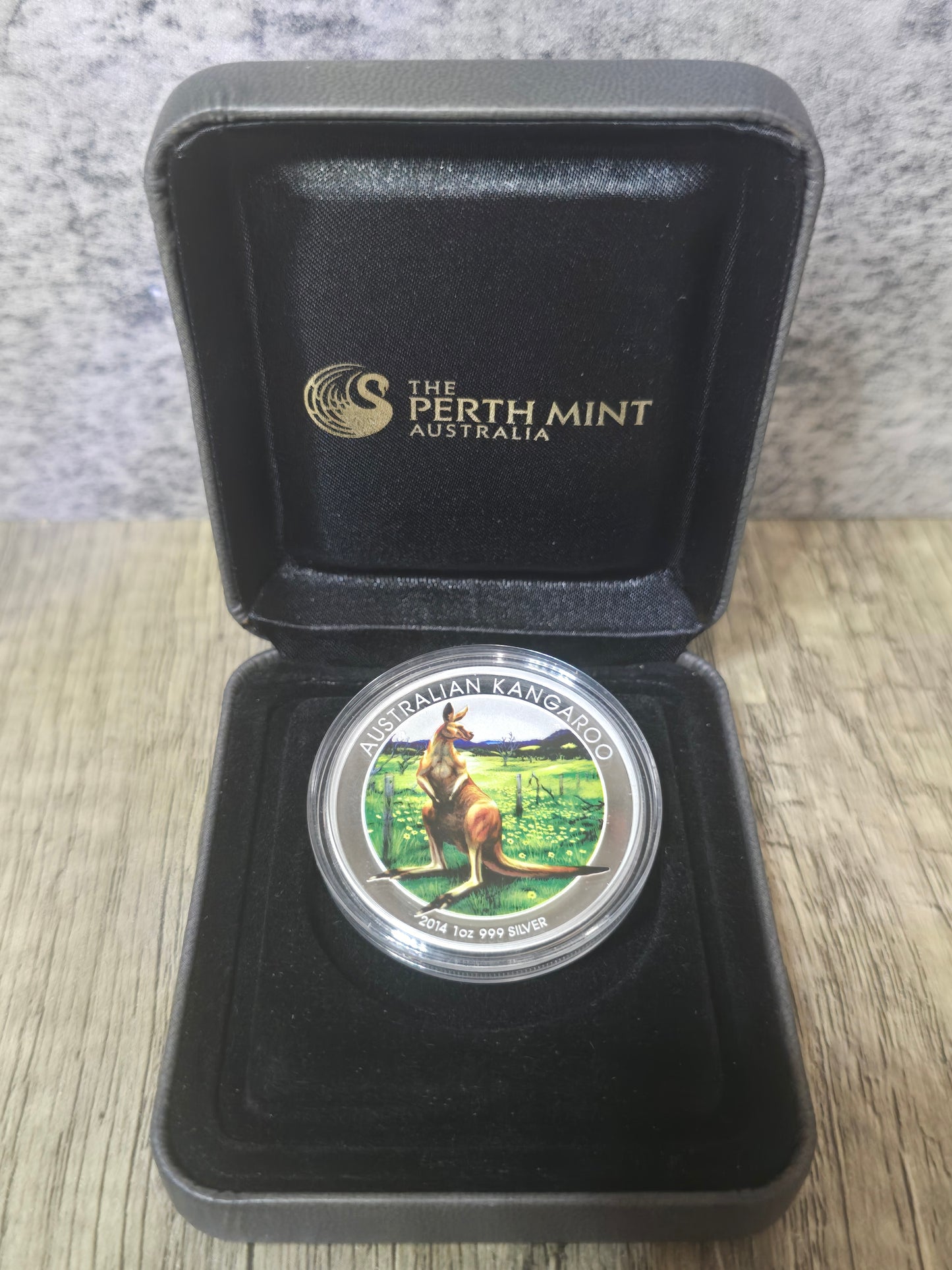 Kangaroo World Money Fair (WMF Edition) Coloured Proof 1oz 2014