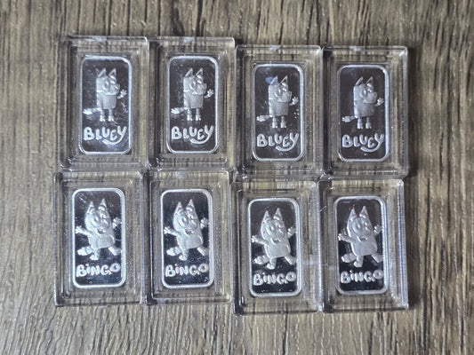 Bluey & Bingo 1g silver pair (2 x 1g)
