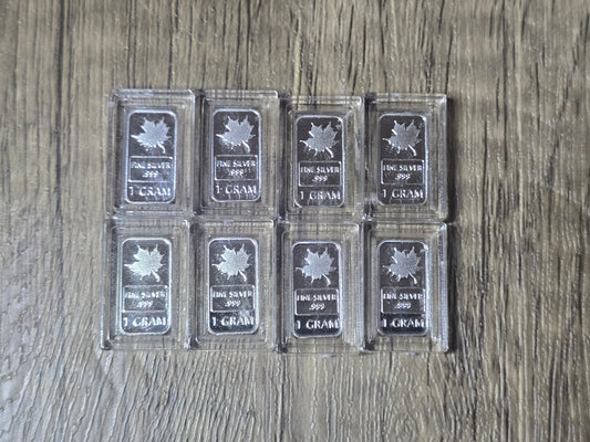 Canadian Maple Silver Proof 1g Bar