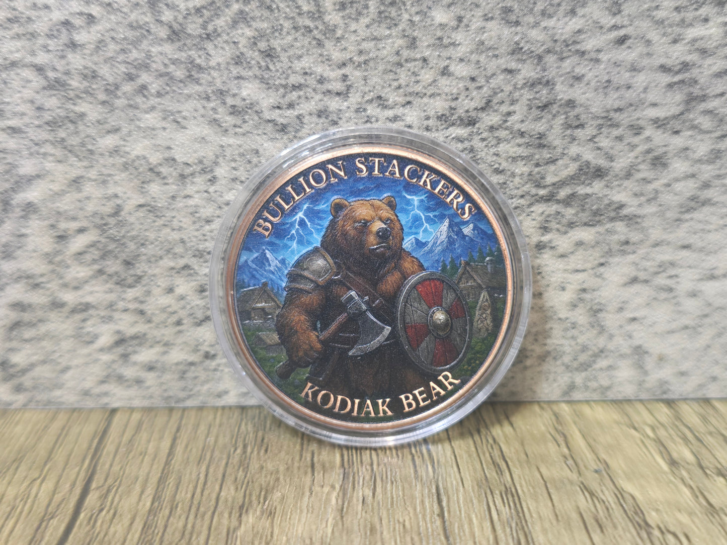 Kodiak Bear Coloured Copper 1oz