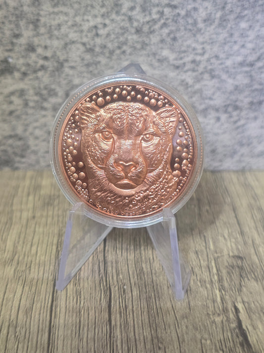 Cheetah 3D High Relief AVDP 1oz - Wildlife Protection