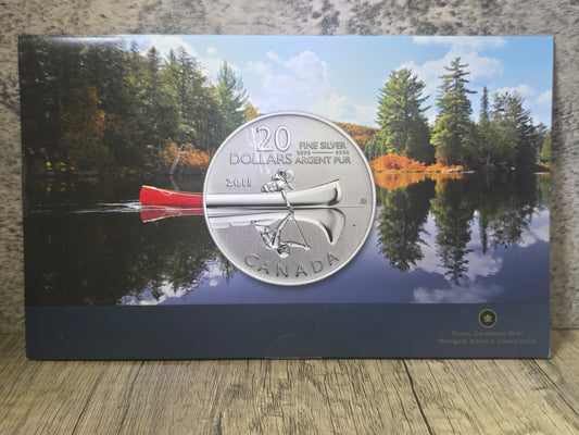 Canadian $20 Silver Canoe 2011