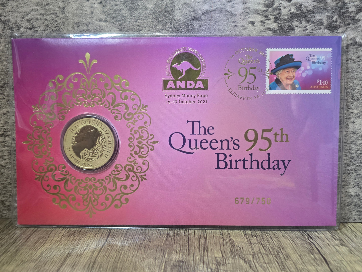 Queen's 95th Birthday $1 Sydney ANDA 2021 pnc