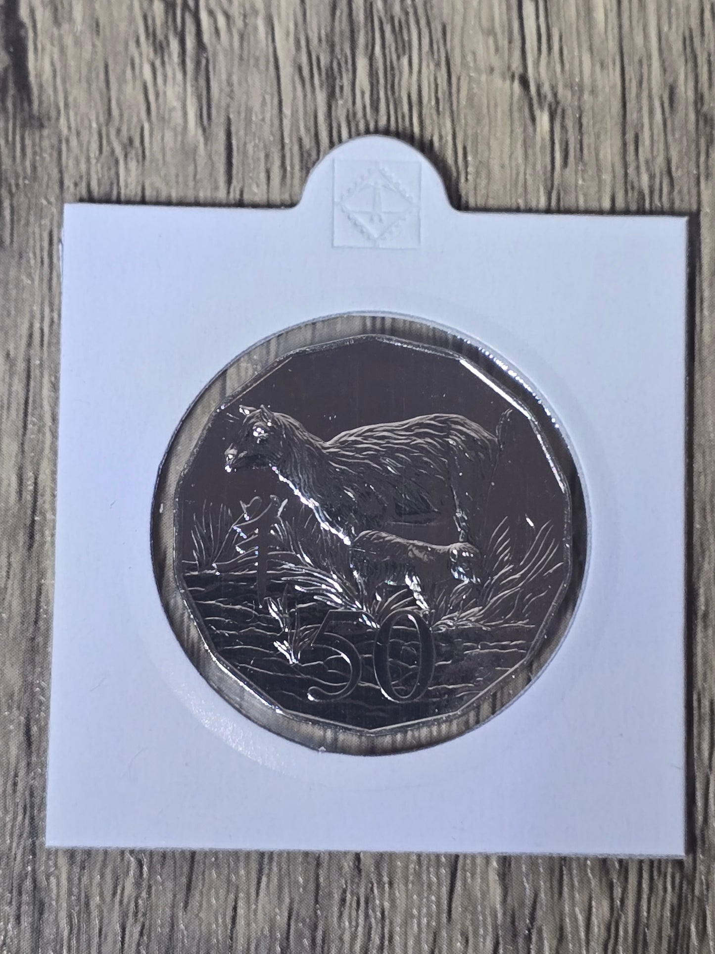 2015 50c Lunar Goat UNC tetradecagon