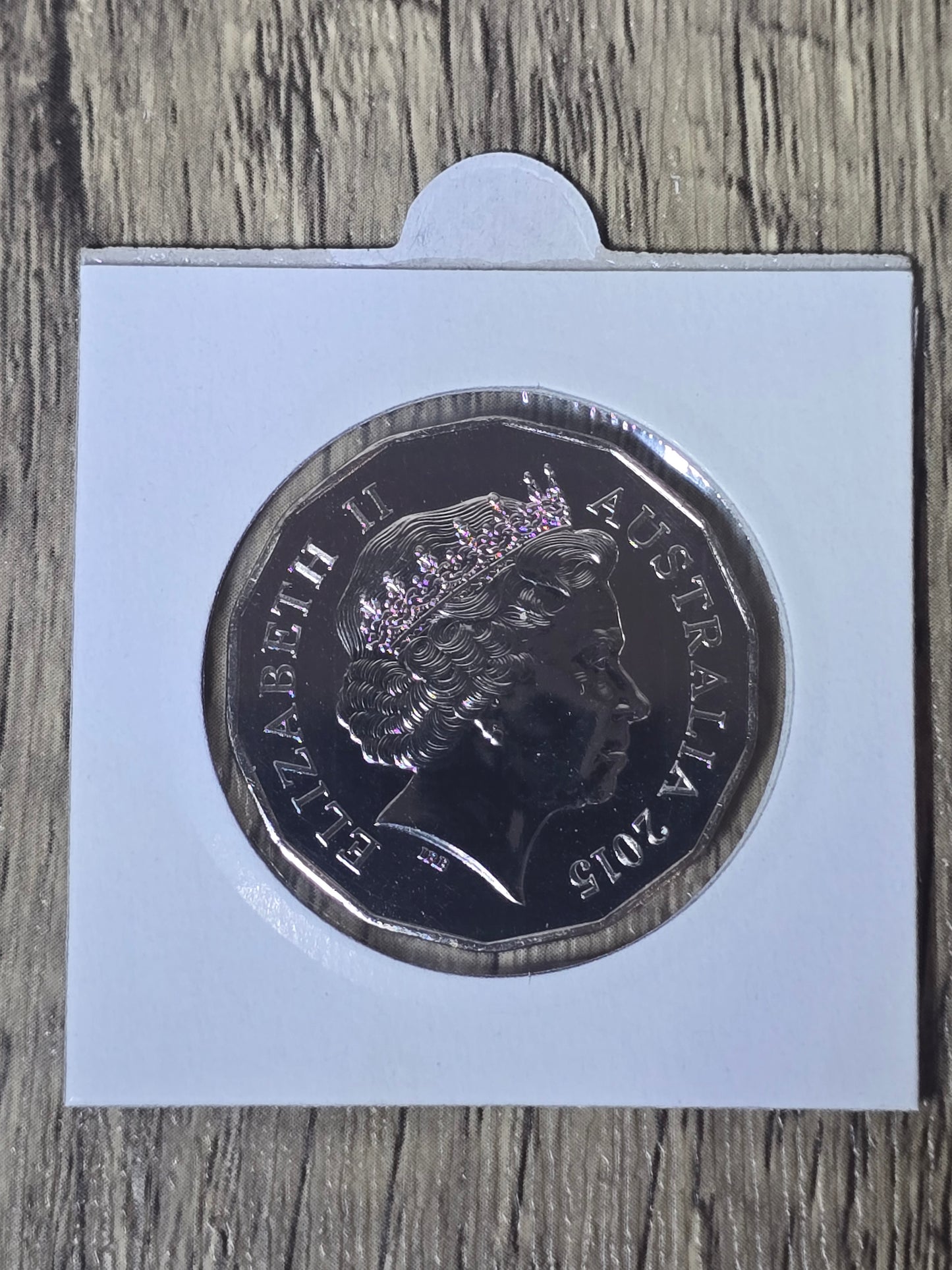 2015 50c Lunar Goat UNC tetradecagon