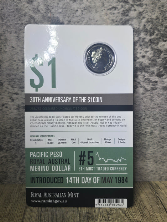 30th Anniversary of MOR coloured CuNi $1 card