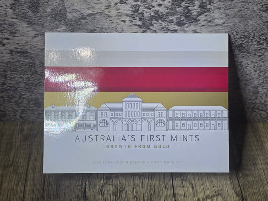 2016 Australia's First Mint $1 4-coin Mintmark/Privy set