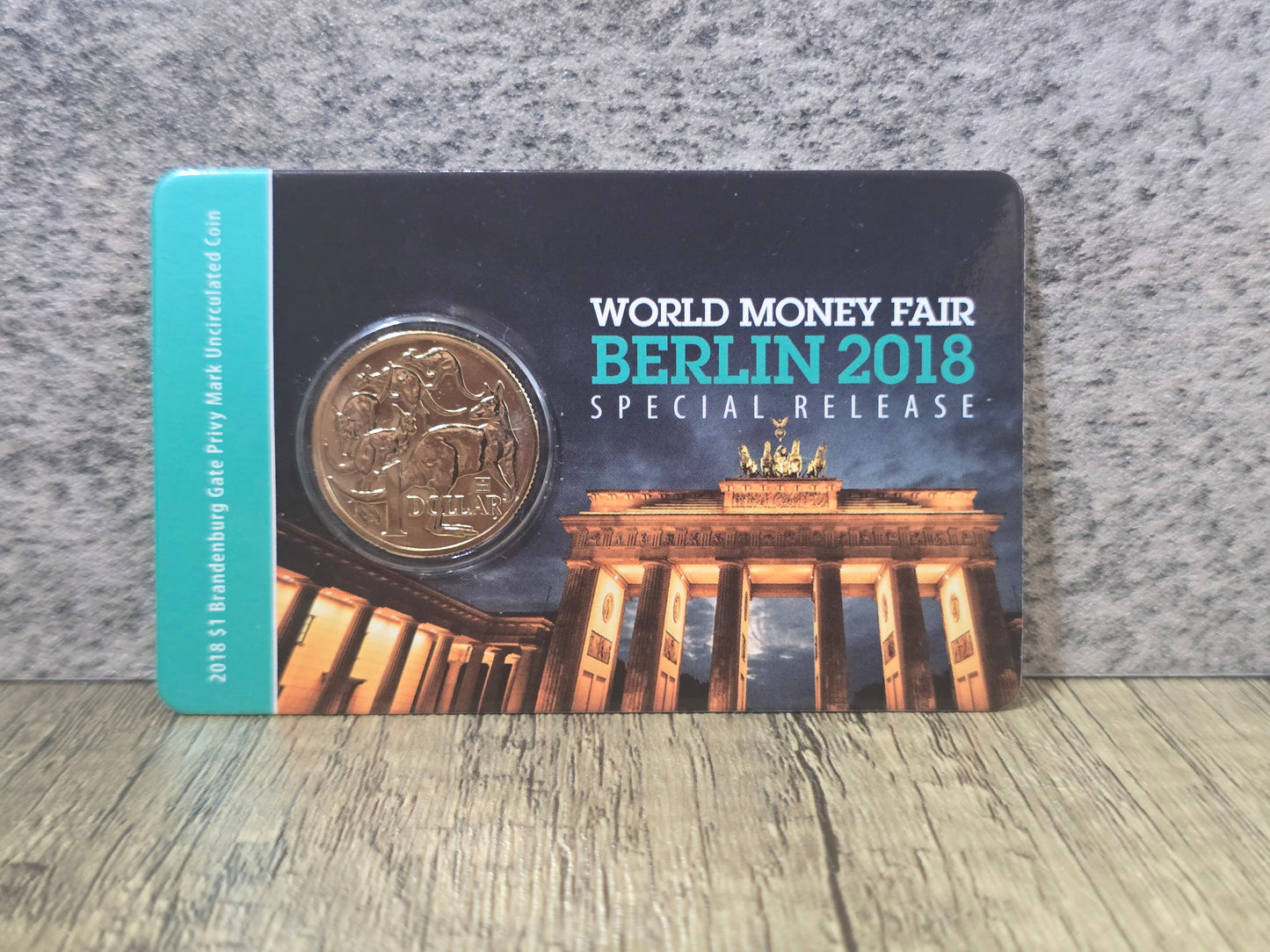 Berlin, Brandenburg Gates Privy, World Money Fair $1 2018