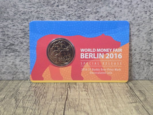 Berlin, Buddy Bear Privy, World Money Fair $1 2016