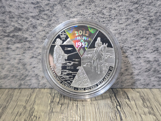 2012 Samoa $10 Proof Silver 1oz Diamond Jubilee Elizabeth II