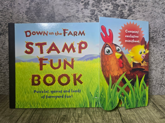 Down on the Farm, Stamp Fun Book, Stamp Booklet, Unused