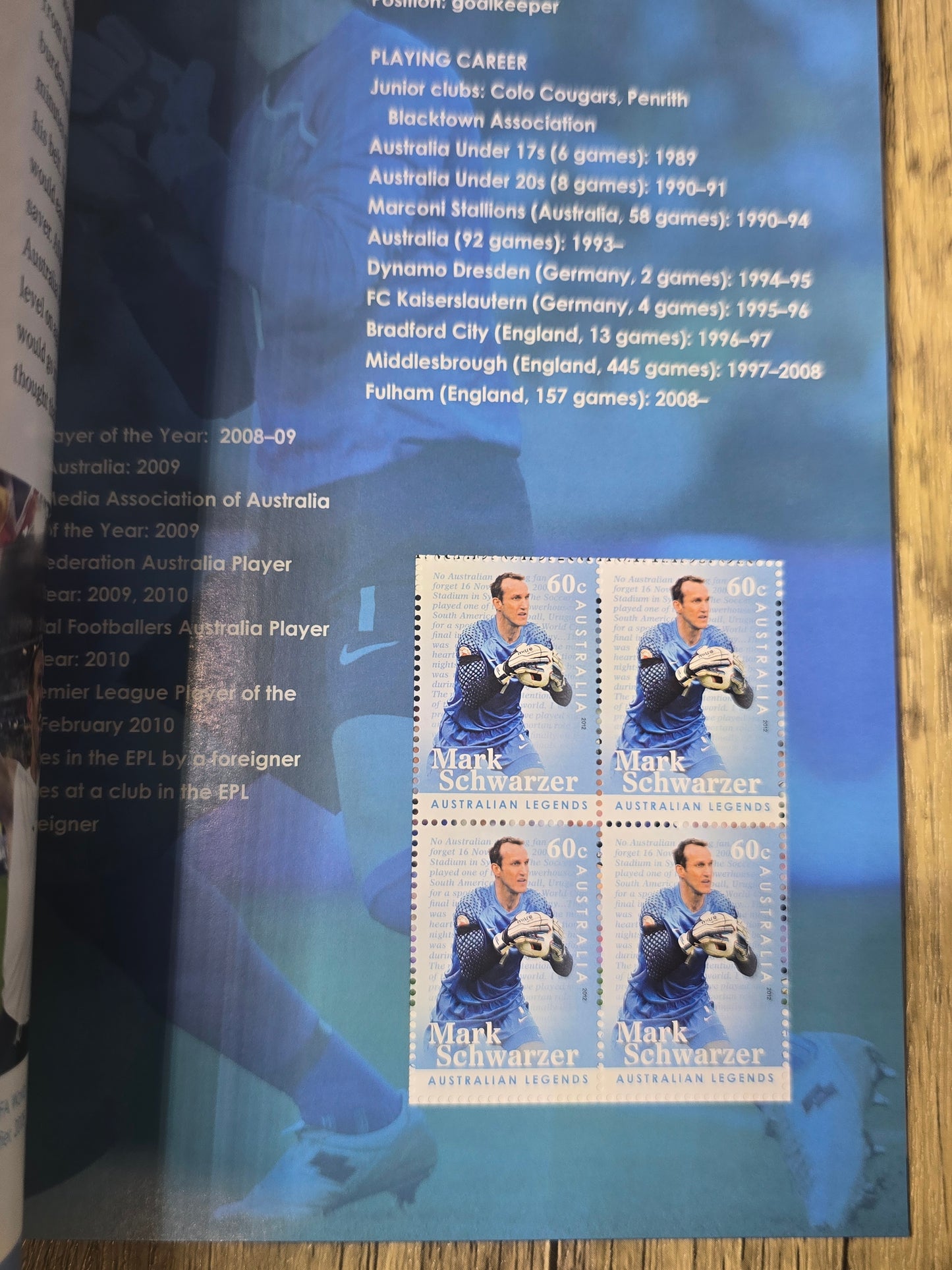 The Top of Their Game, Australian Legends of Football 2012, Stamp Booklet, Unused