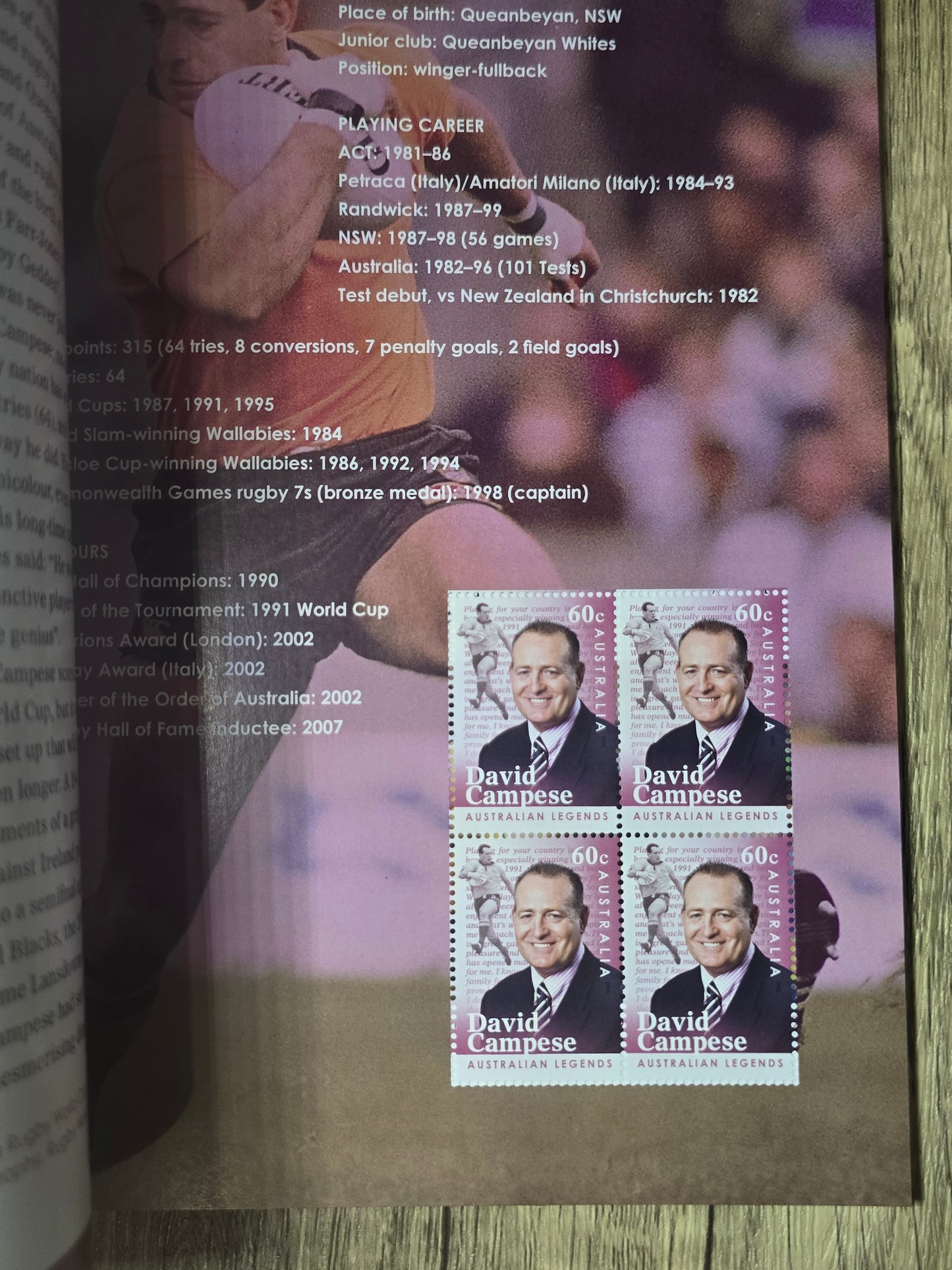 The Top of Their Game, Australian Legends of Football 2012, Stamp Booklet, Unused