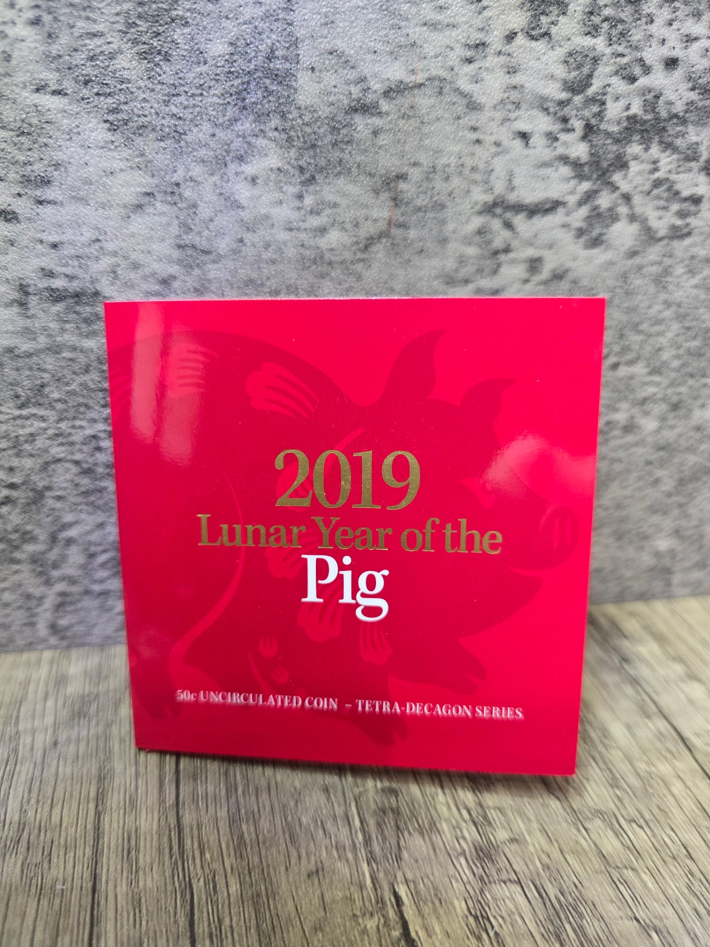 Lunar 50c Card - 2019 Pig (Tetra-Decagon Series)