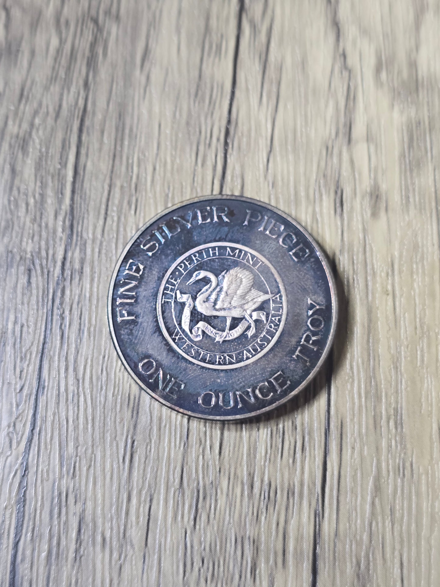 Perth Mint Vintage 1oz Proof Medallion (blue tone), Circa mid 1980s