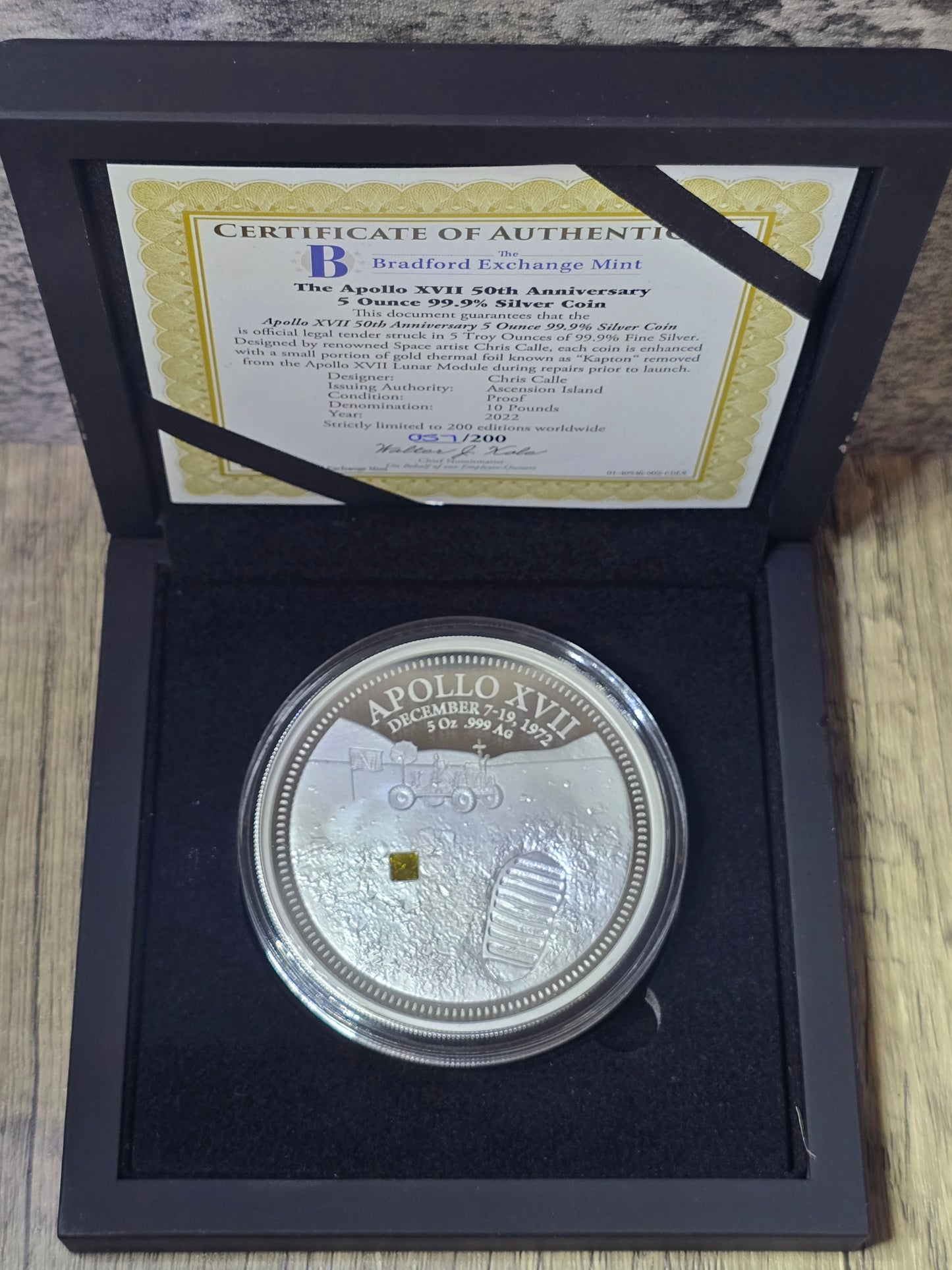 Apollo XVII 5oz Ascension Island 2025