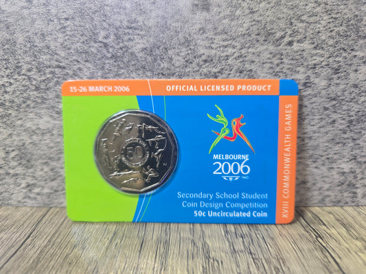 Commonwealth Games Melbourne 50c Secondary School Design UNC 2006