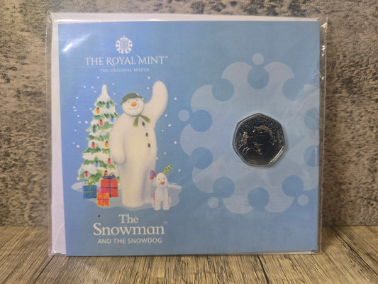 The Snowman and The Snowdog 50p BUNC, 2022, Royal Mint, UK