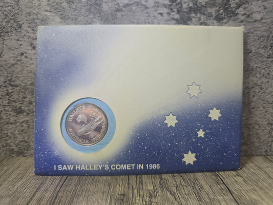 I Saw Halley's Comet in 1986 Silver Medallion FDC Cover (Error Cover)