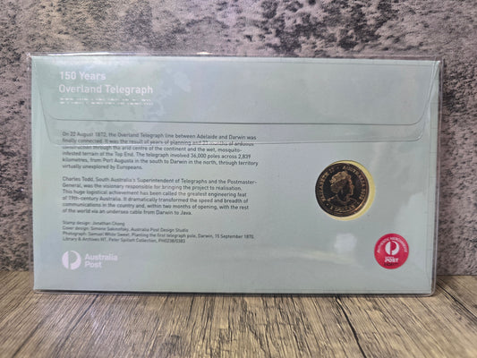 150years of Overland Telegraph privy $1 PNC ANDA Sydney 2022