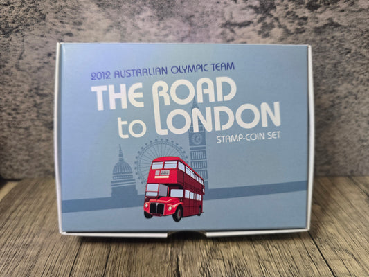 2012 Olympic Team, Road to London, stamp and silver proof coin set
