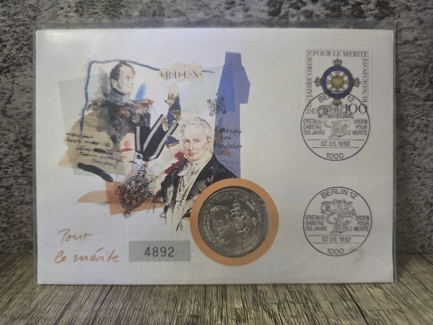1992 150year Anniversary of Order of Merit, PNC 1/2oz, 62.5%Ag Germany