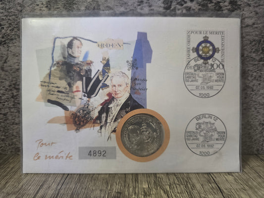 1992 150year Anniversary of Order of Merit, PNC 1/2oz, 62.5%Ag Germany