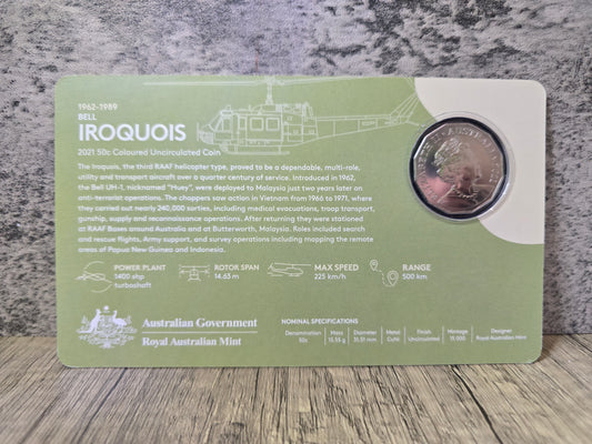 RAAF 2021 50c - Bell IROQUOIS