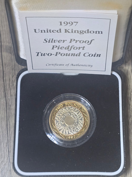 1997 UK £2 Silver Proof, 12g, .925%Ag