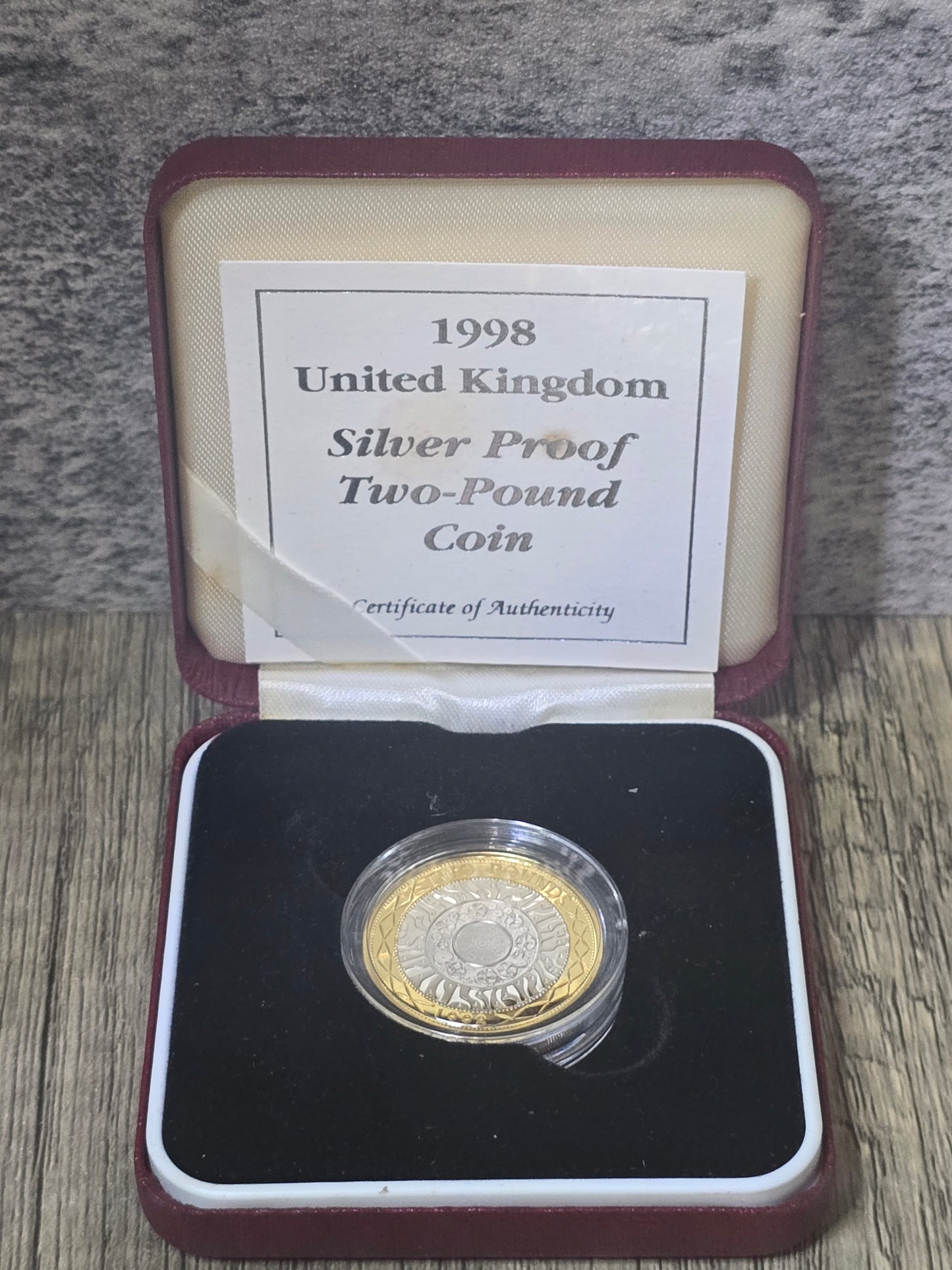 1998 UK £2 Silver Proof, 12g, .925%Ag