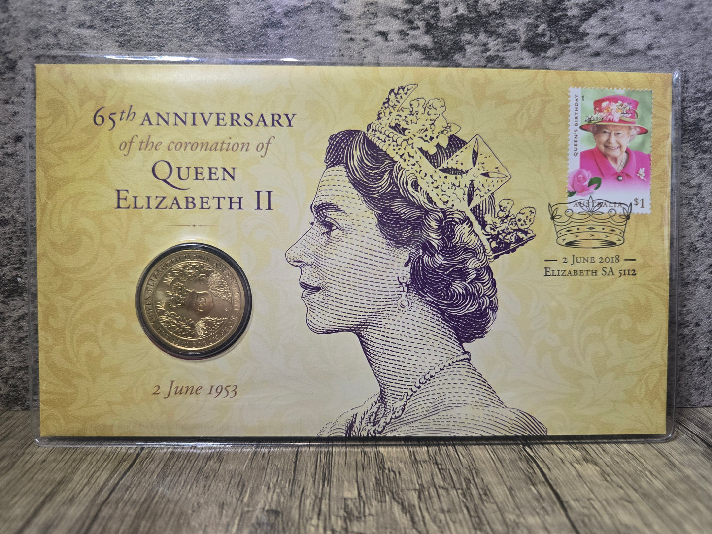65th Anniversary of Coronation Queen Elizabeth II $1 PNC 2018