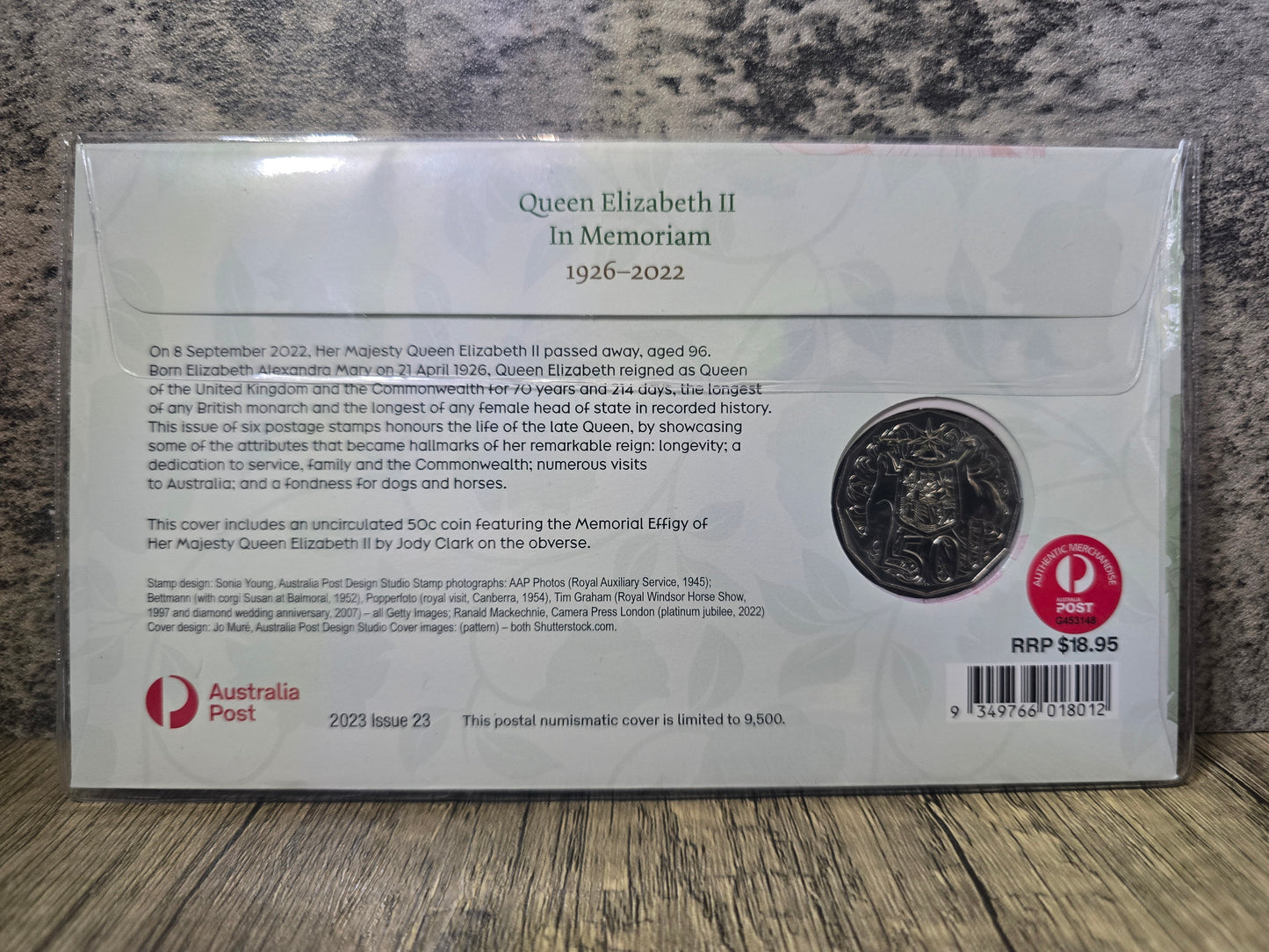 Queen Elizabeth II Memoriam 50c PNC 2023