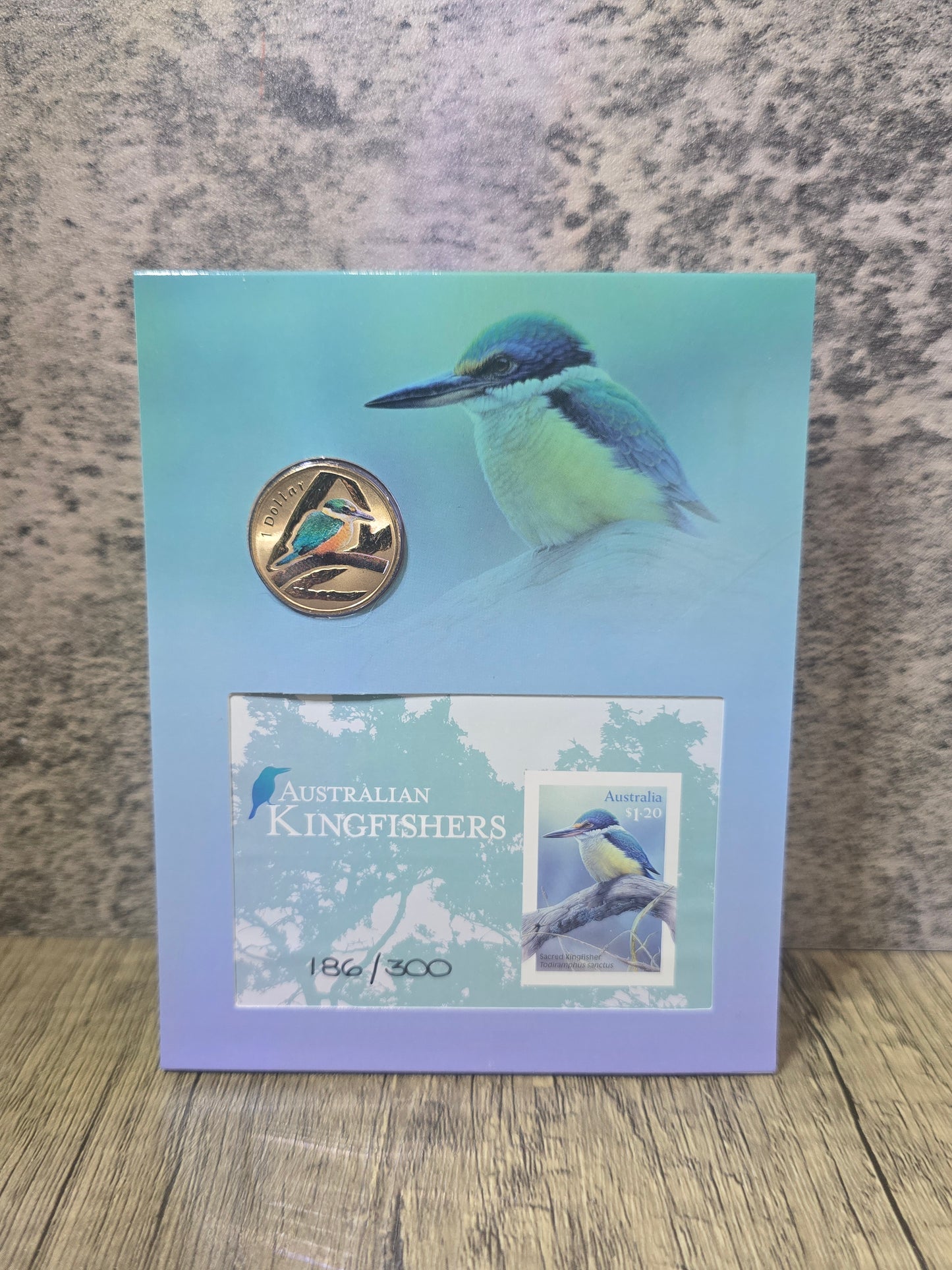2011 $1 Impressions Air Series, Sacred Kingfisher, Stamp and Coin Set