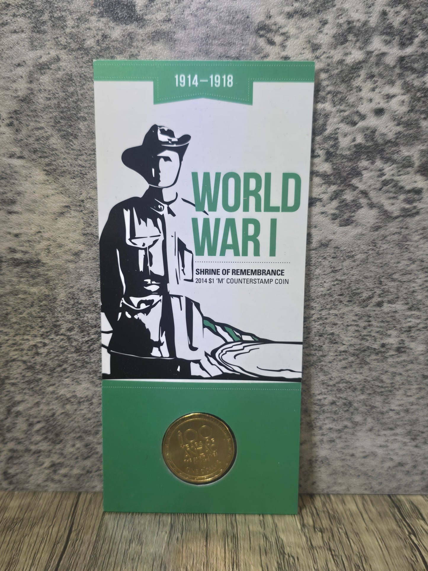 2014 $1 ANZAC Counterstamp Pair, Shrine of Remembrance & Albany