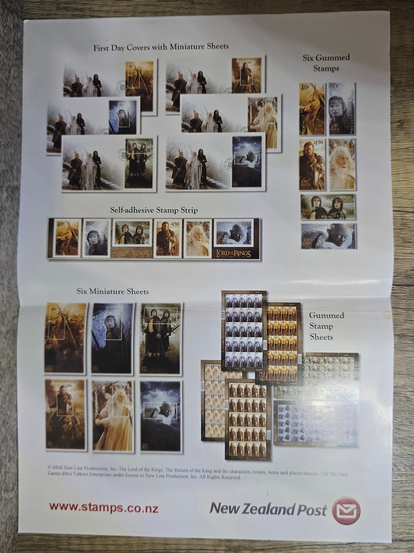 Lord of the Rings - Return of the King, LOTR Ultimate Stamp Collection, NZ Post, 2003