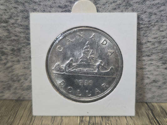 Canada 1936 Silver Dollar Ef+