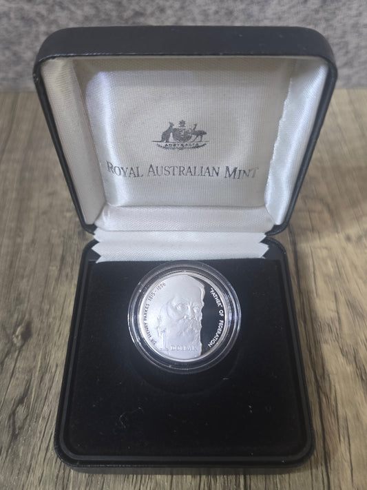 1996 Henry Parkes $1 Sterling Silver Proof
