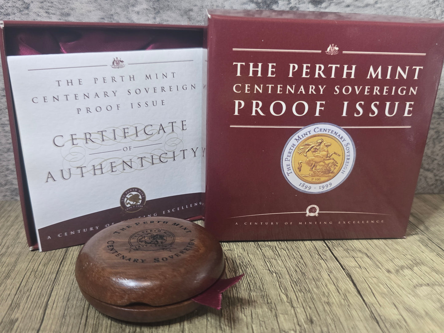 Centenary Sovereign Proof Issue, P-100 Date, Perth Mint 1999