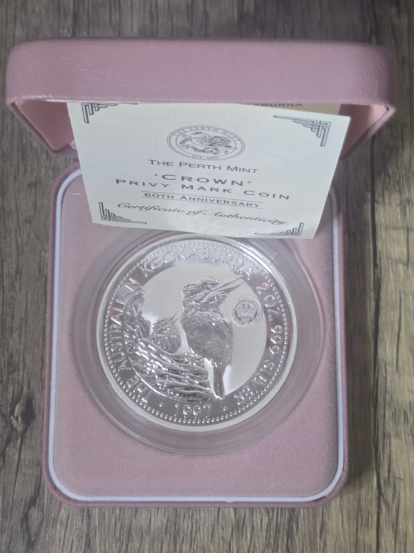 Kookaburra 2oz 60th Anniversary Crown Privy 1997