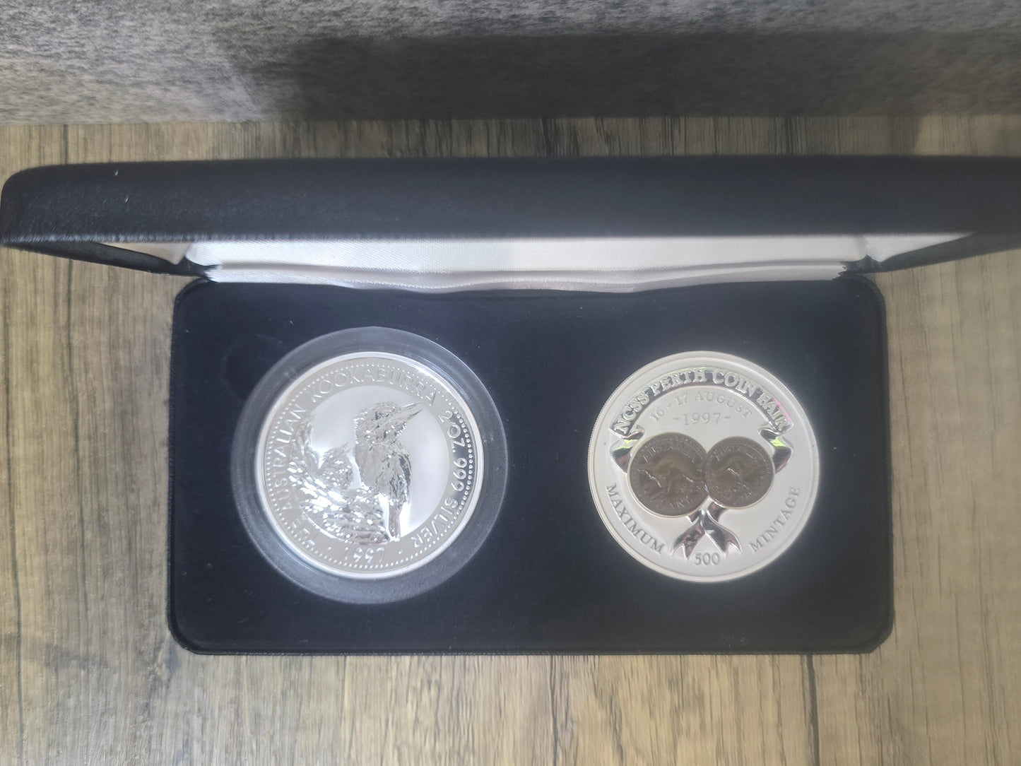 Kookaburra Perth Coin Fair, 4oz Coin and NCSS Medallion Set, 1997