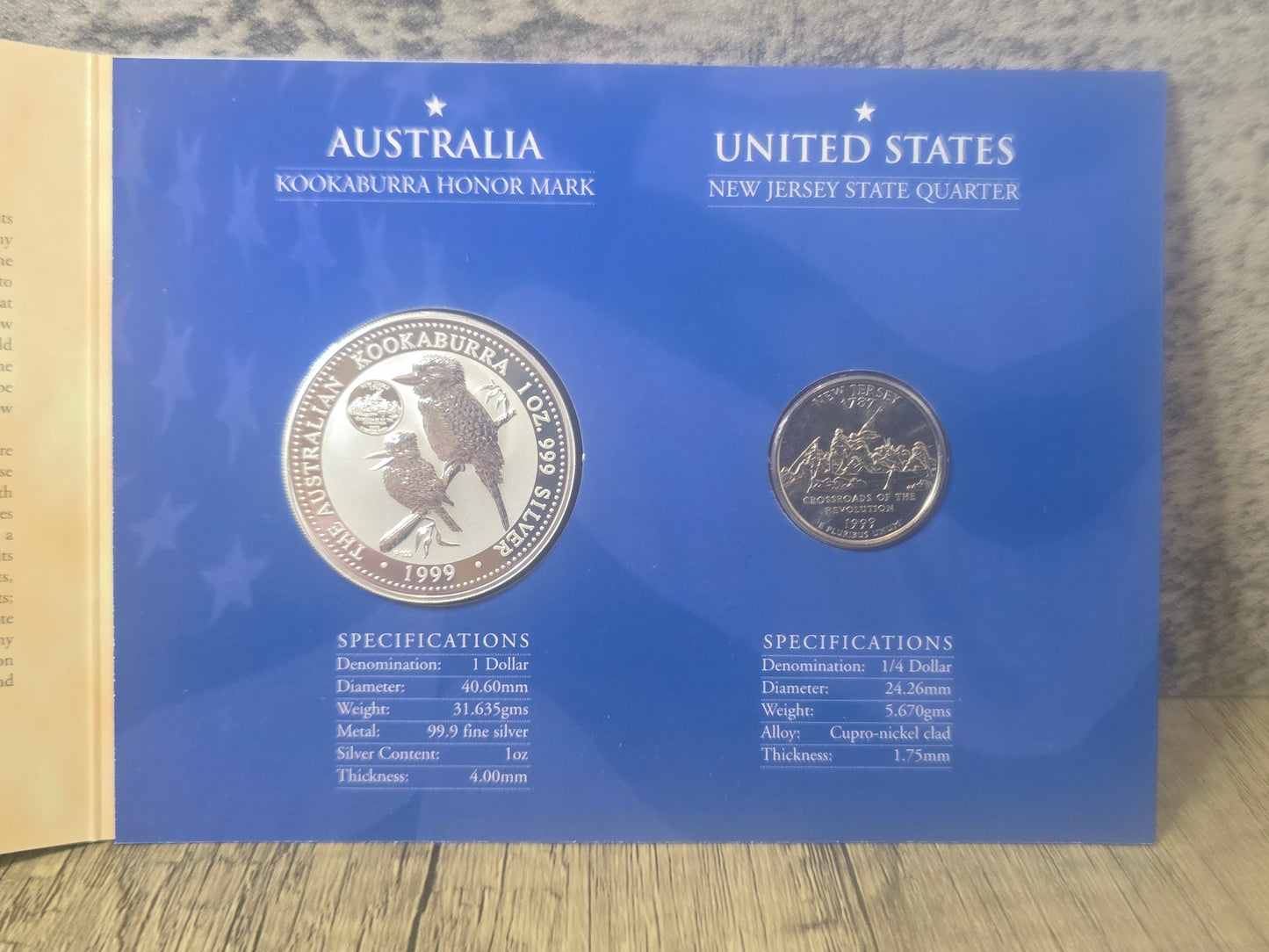 Kookaburra 1oz Honor Mark Collection, New Jersey USA