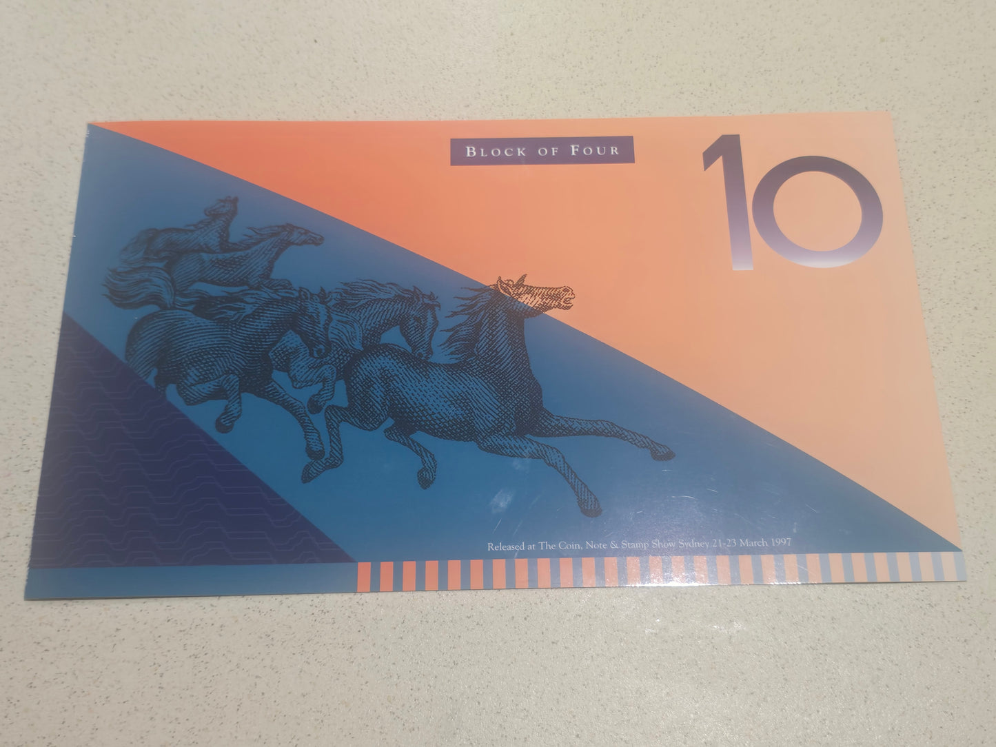 $10 Block of Four 1997 NPA Folio (Black Serial)