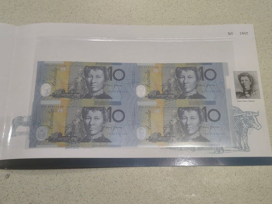 $10 Block of Four 1997 NPA Folio (Black Serial)